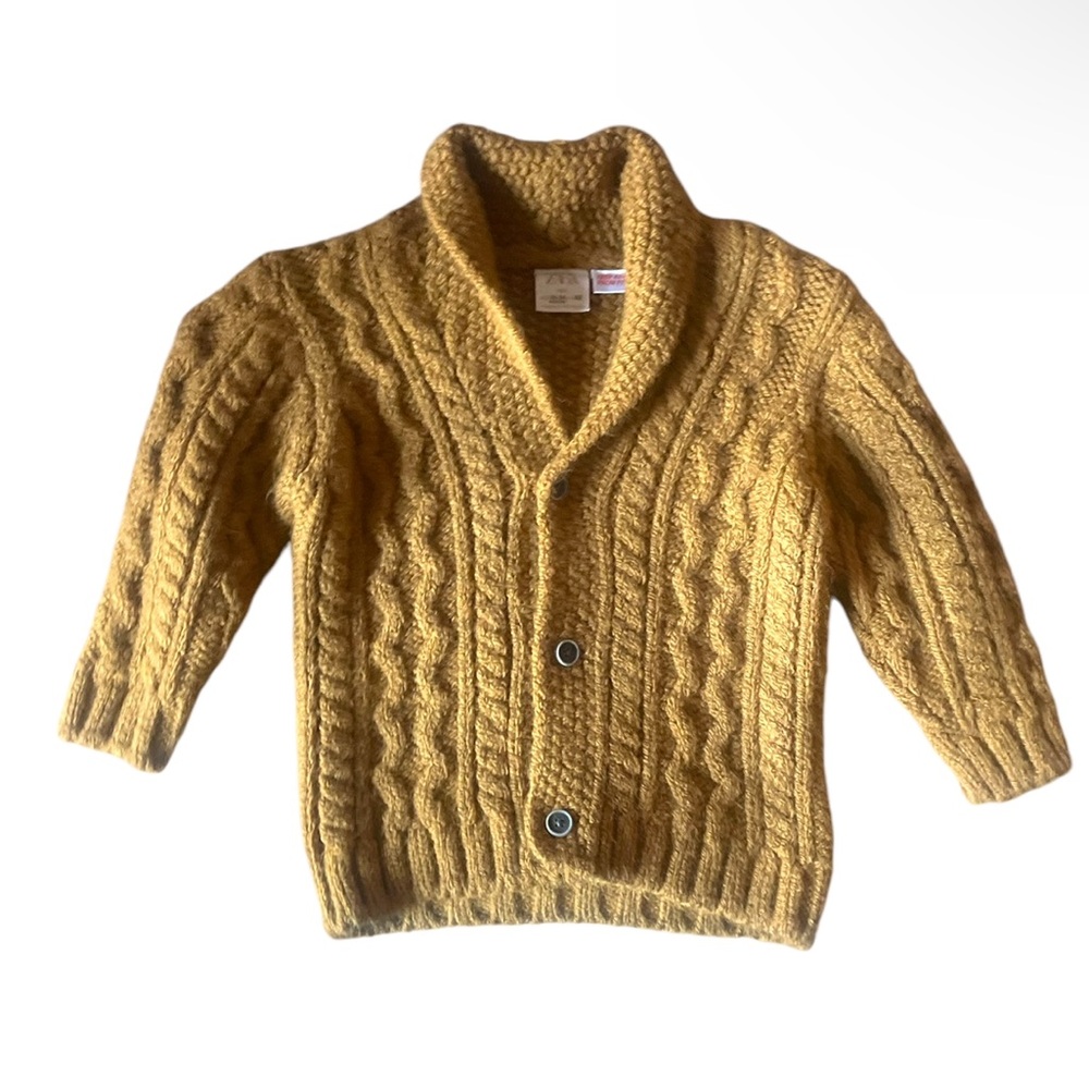 Zara Baby Brown Cable Knit Chunky Sweater Size 18-24 months